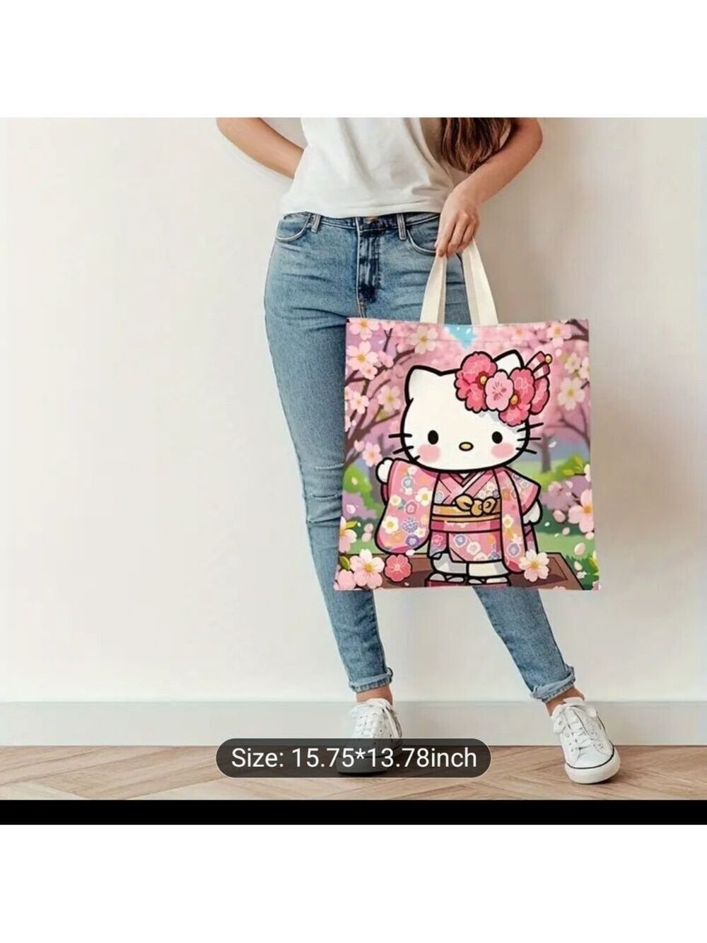 Hello Kitty Floral Kimono Tote Bag